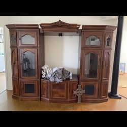 Solid Wood Entertainment Center 