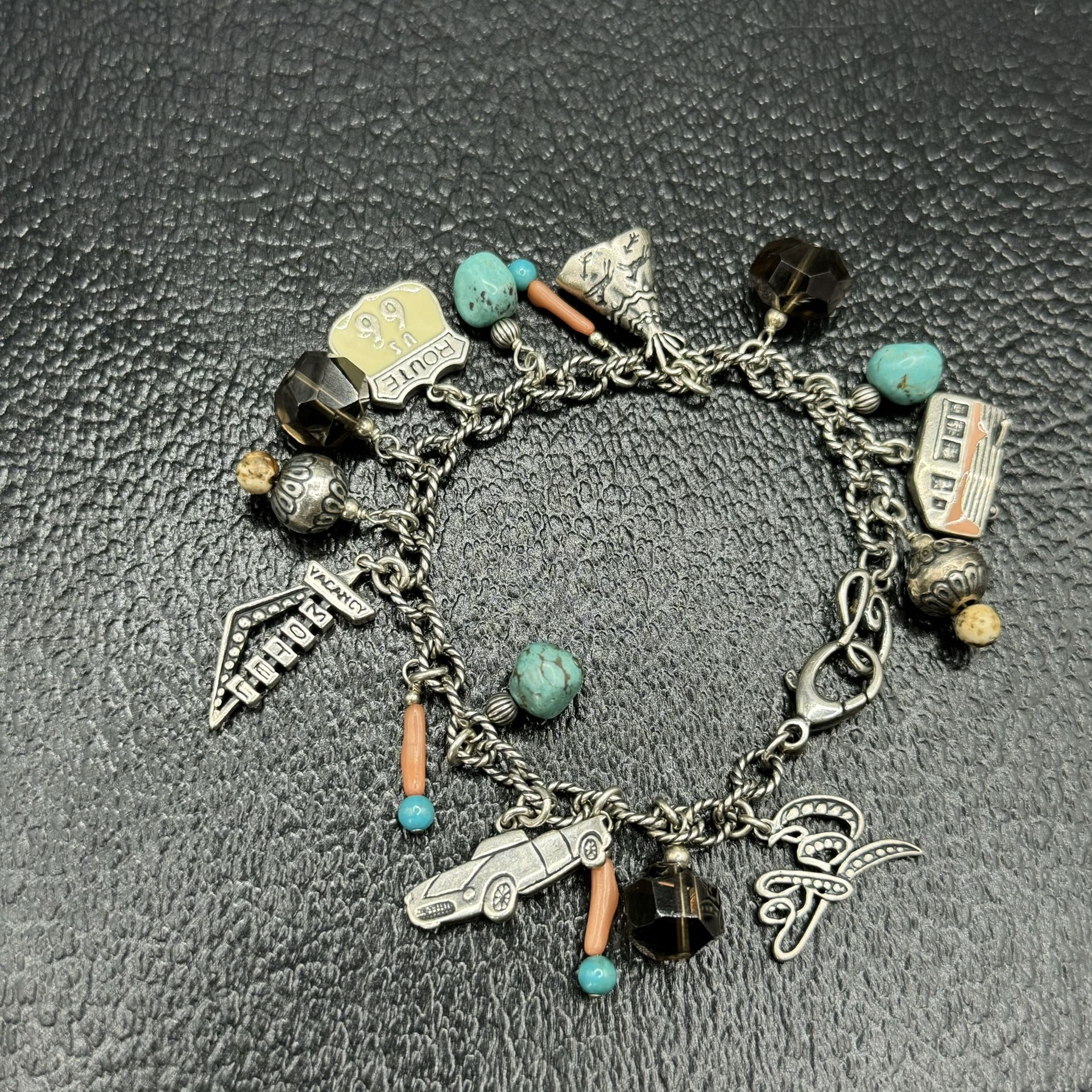 Carolyn Pollack Sincerely Southwest Route 66 Charm Bracelet
