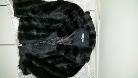 Faux fur black jacket