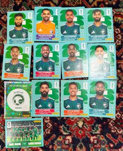 WORLD CUP 2026 PANINI STICKER.SAUDI ARABIA SOCCET TEAM. LOT OF 13 STICKERS. BRASIL Edition