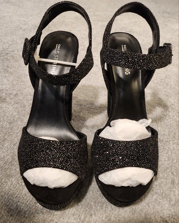 Sparkly Glitter Platform Heels