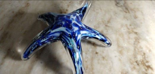MURANO GLASS STARFISH PAPERWEIGHT 4.5" - V81