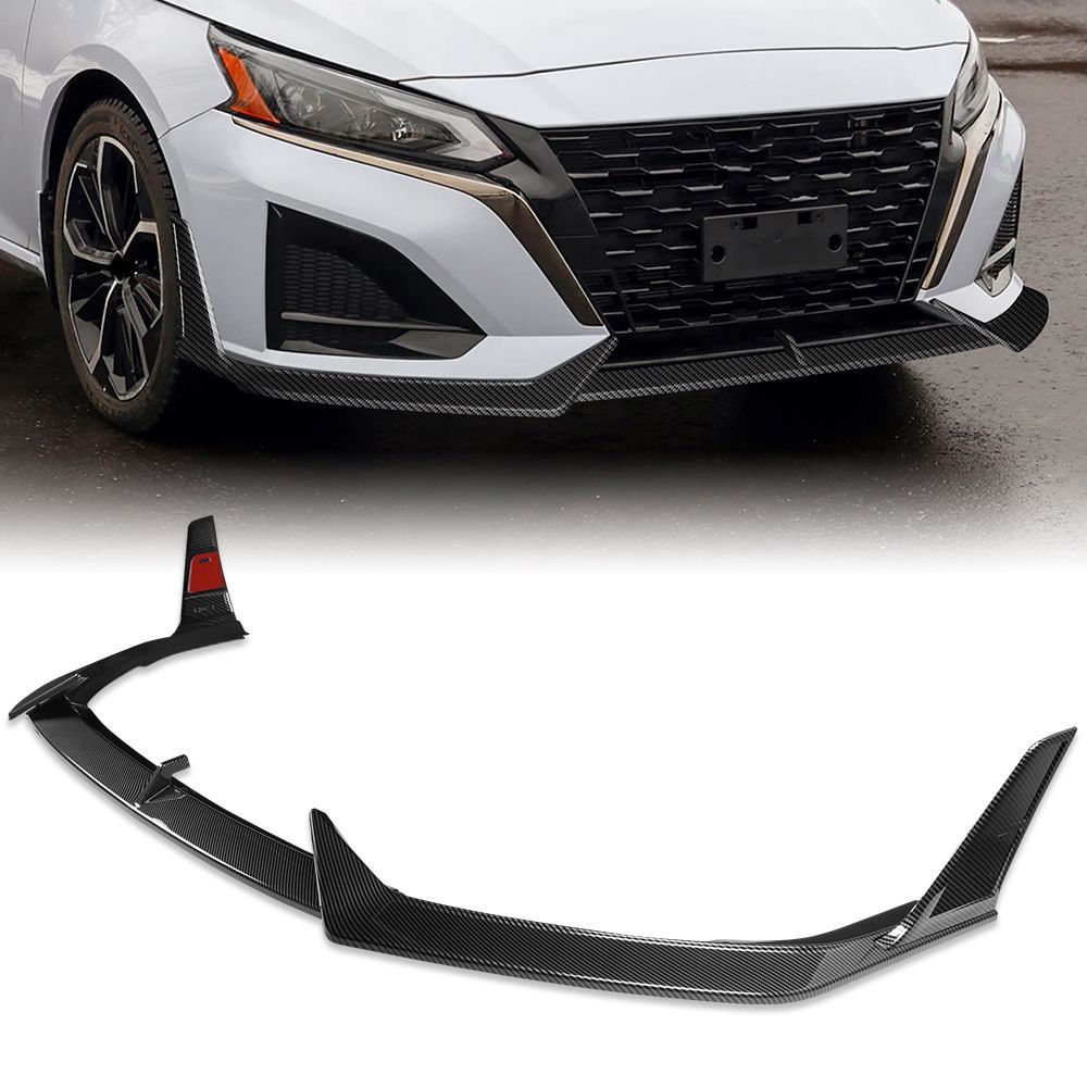 For 2023-2025 Nissan Altima Carbon Painted Front Bumper Lip Splitter Spoiler -(2-PU-392-PCF