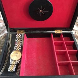 Vintage Watch And Jewelry Box