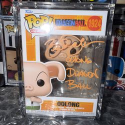 Oolong Funko Pop DBZ #1924 Signed + Cert W/ Insert