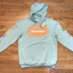 Nickelodeon character Hoodie Aqua Blue Men’s Medium New!