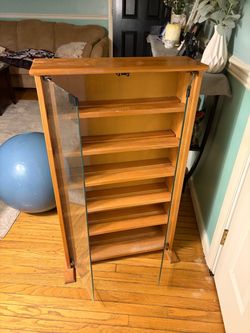 Cd holder w/ glass doors