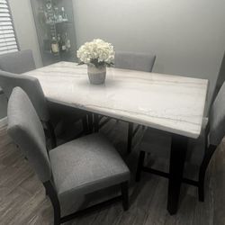 6 Chair Marble Dinning Table 
