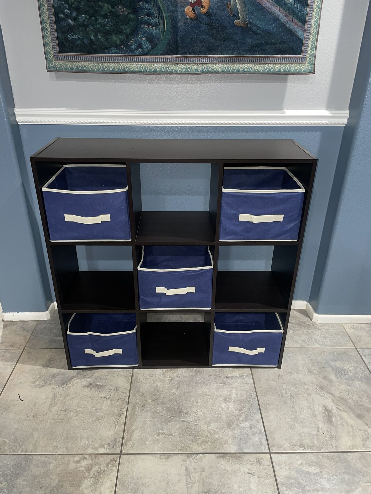9 Cube Target Brand Wood Black Cubby Storage Shelf Unit