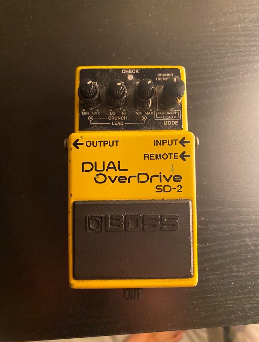 Boss SD-2 Dual Overdrive Silver Label Made In Taiwan