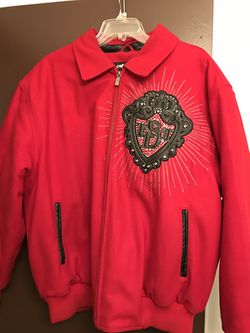 Red Wool & Leather Pelle Pelle Jacket