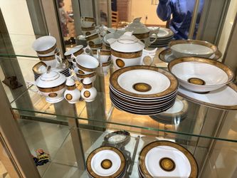 Versace-Style Porcelain Dinner Service