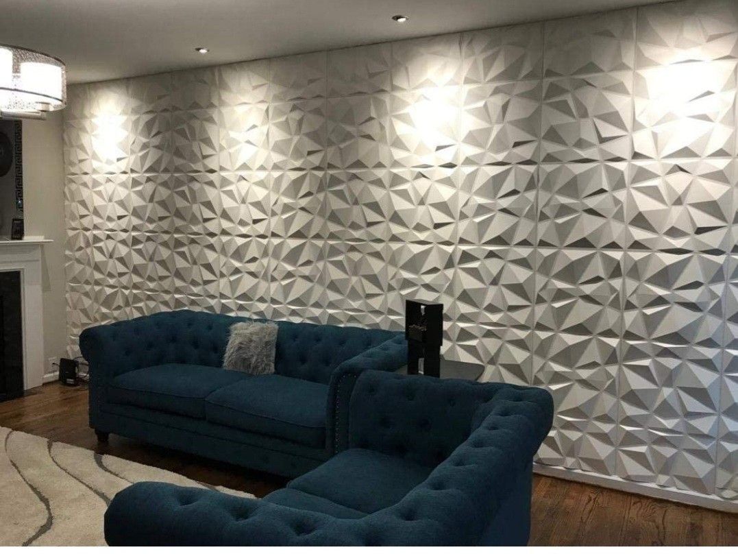 Art3d Decorative 3D Wall Panels Diamond Design Pack of 12 Tiles 32 Sq Ft (Plant Fiber)