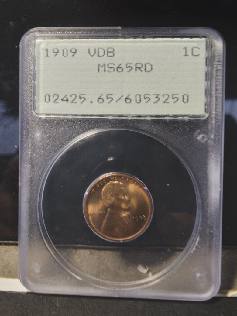 1909 VDB MS65RD LINCOLN PCGS RATTLER