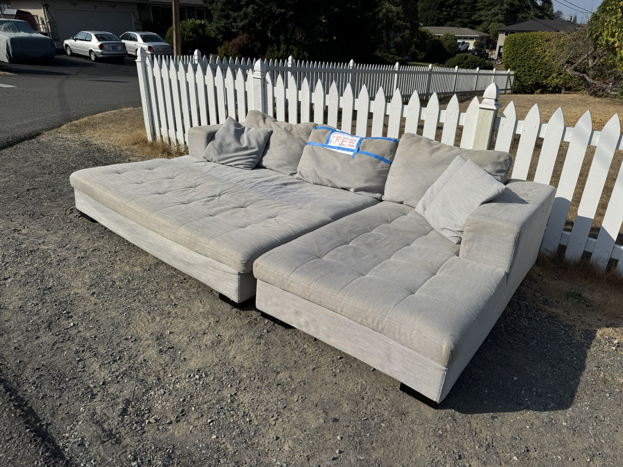 Free Couch W/ Chaise and Ottoman