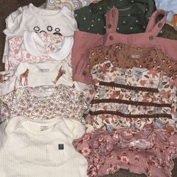 Huge Baby Girl Clothes Bundle 0/3-12 months Carter's Tommy Hilfiger Levi's