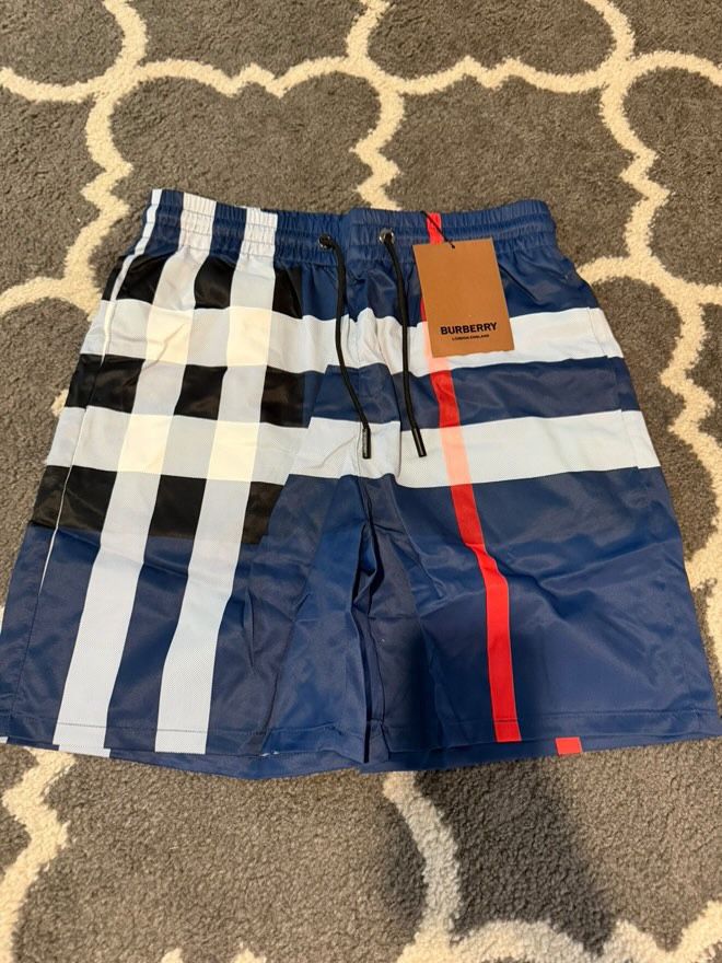 Blue Burberry Swim Shorts