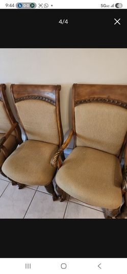 8 wooden chairs