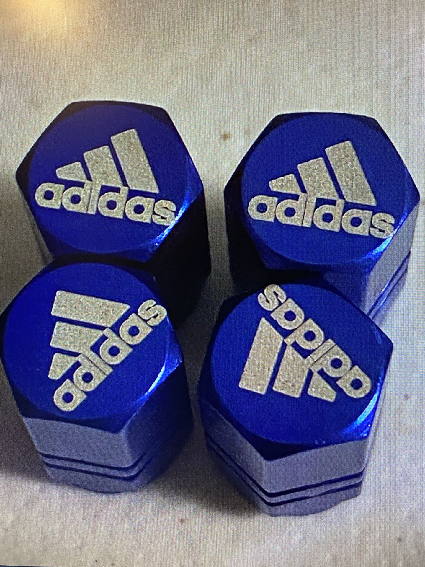 Adidas tire valve stem caps four pack