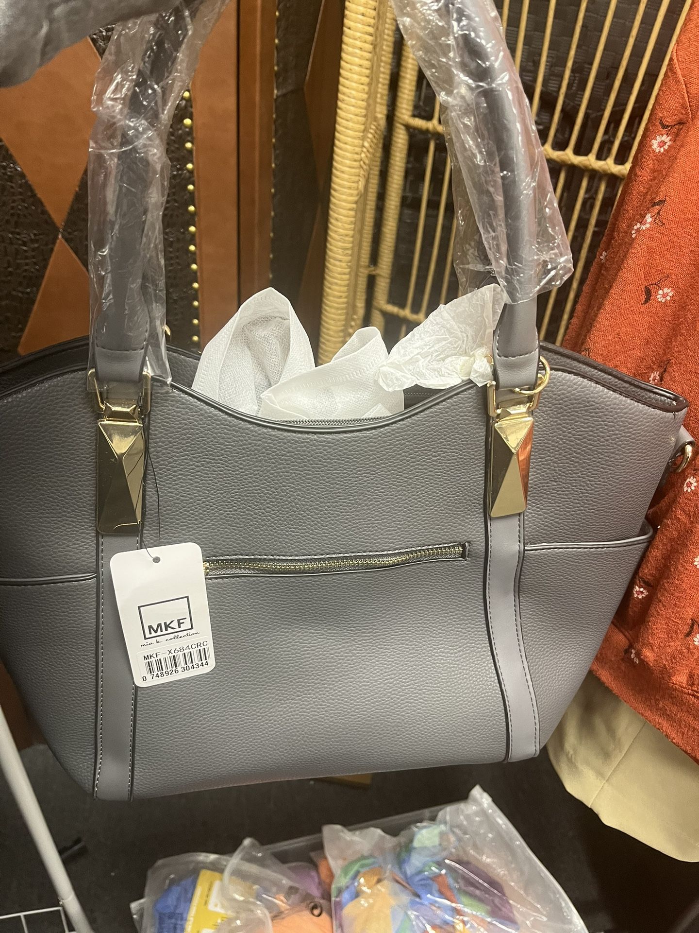 BRAND NEW - MKF Collection Janise Women's Tote Bag,Solid Shoulder Bag Handbag Purse by Mia K - Charcoal