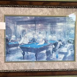Two Magnificently Frame Very good condition pub table has two side hinges can be used as side table.solid Wood!!!! Two really great pood Pool Pictures