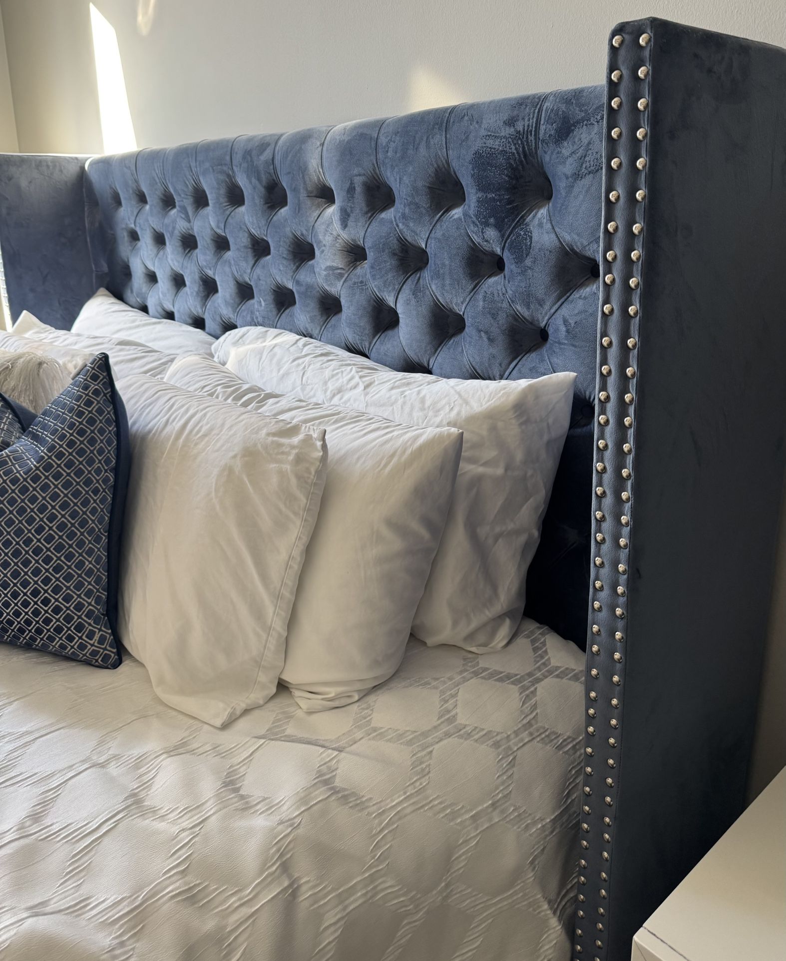 King Size Blue Bed Frame