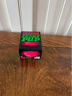 NIB Sealed Needoh Funky Pup Pink -  Squishy Stress Relief Toy Schylling
