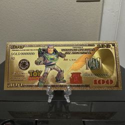 24k Gold Plated Buzz Lightyear Toy Story Banknote