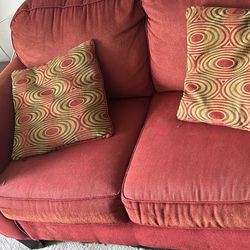2 Red Couches For Sale 