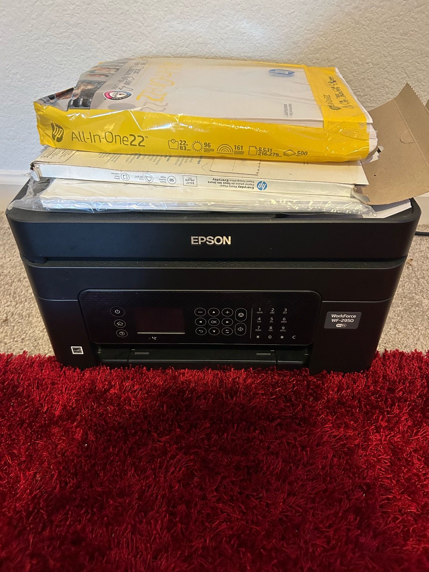 Epson WorkForce WF-2950 All-in-One Wireless Color Printer with Scanner, Copier and Fax