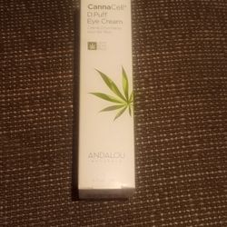 CannaCell D.Puff Eye Cream Andalou Naturals .6 Fl Oz / 18 mL Brand New in Box