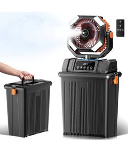 New-40000mAh Portable Bucket Misting Fan,Outdoor Cooling Fan with Large Water Tank for Patio Backyard Garage Camping