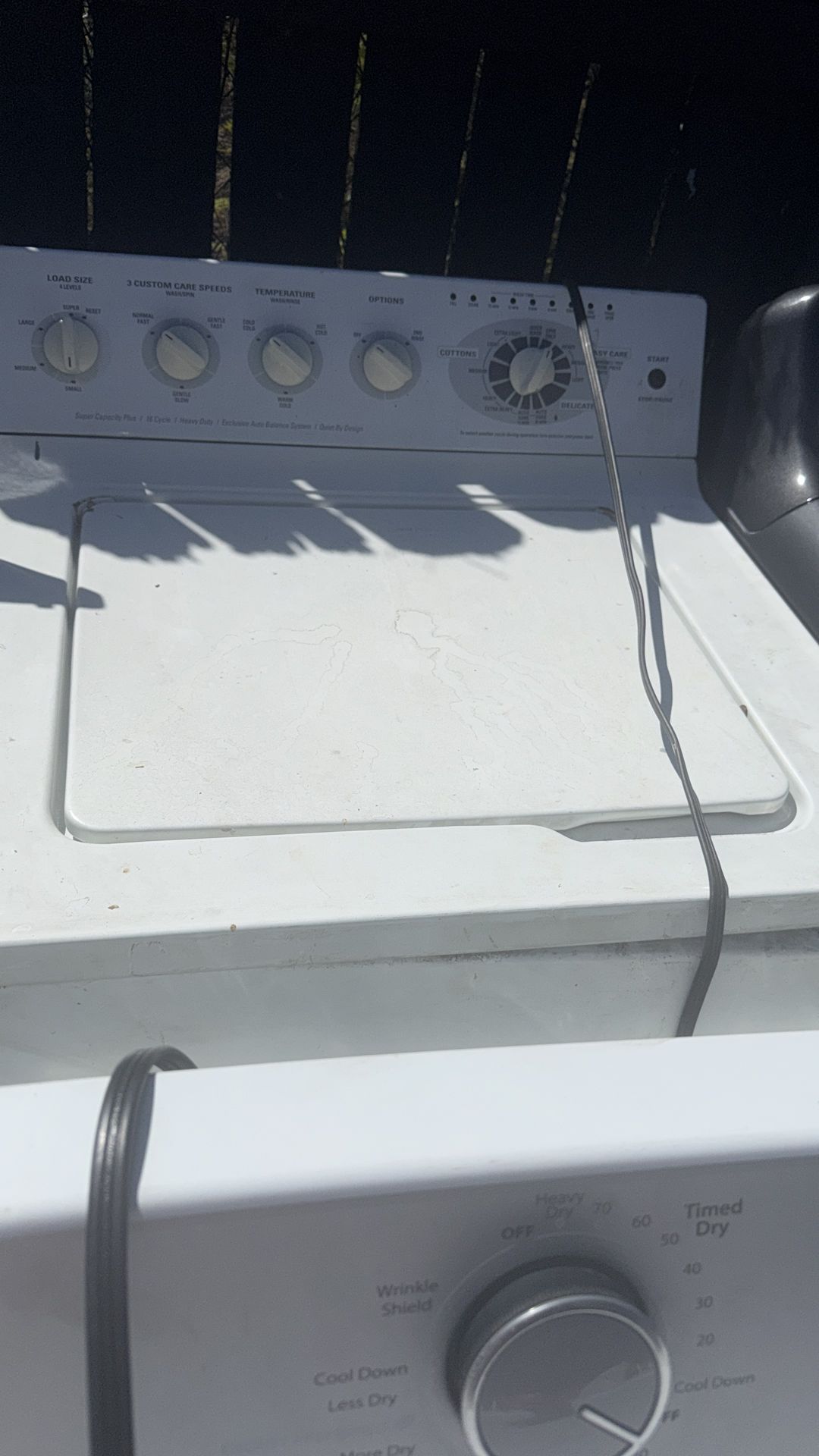 Washer and dryers for repair or parts ask for price