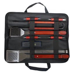 17pc BBQ Stainless Steel Grill Spatula Set Black - Room Essentials™