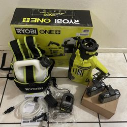 RYOBI ONE+ 18V Cordless Electrostatic 1 Gal. Sprayer Kit with (2) 2.0 Ah Batteries and (1) Charger