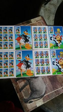 2 sheets mint Daffy Duck 2 sheets Tweety Bird and Sylvester