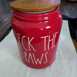 Rae Dunn " Deck The Paws" Cannister 
