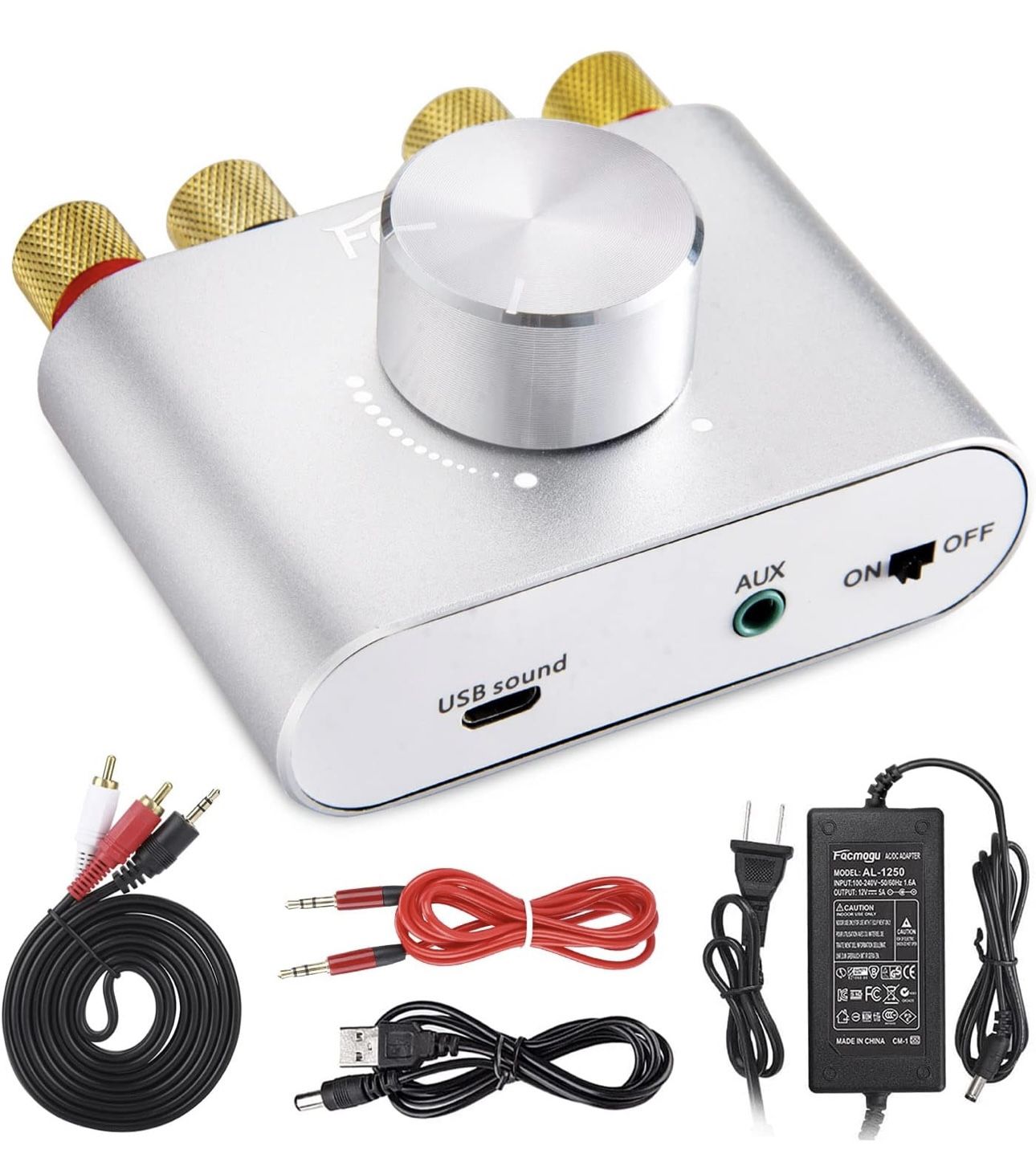 F900S 160W Bluetooth 5.0 Mini Amplifier, 80Wx2 2.0CH Audio Power Amplifier, Hi-Fi Stereo Sound Digital Amp Wireless Speaker Amp Receiver w/AUX/USB/BT