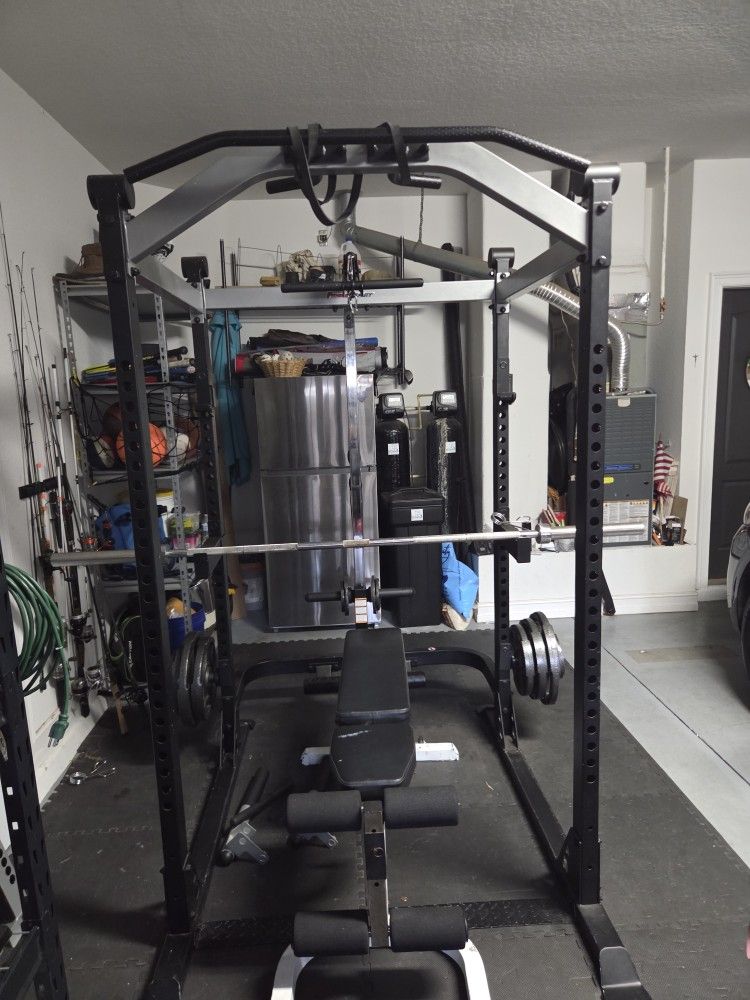 Power Rack With Lat Pull-down And Low Row