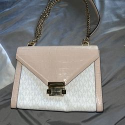 Michael Kors purse White And Baby Pink