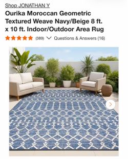 Brand new outdoor rug 8x10