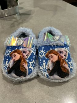 Girls Disney Frozen Toddler slippers - Light Blue, 11/12