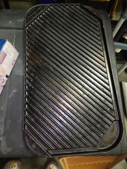 Cast Iron Double Burner Grill Griddle