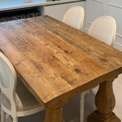 Restauration Hardware wood coffee table and dining table for sale