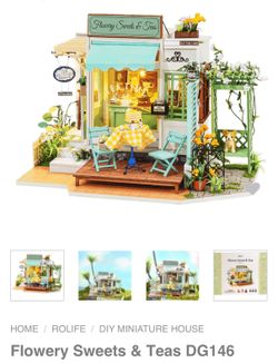 Rolife DIY Miniature House Kit - Flowery Sweets & Teas DG146
