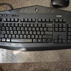 AW Keyboard,  Login Mouse ,And Samsung Monitor