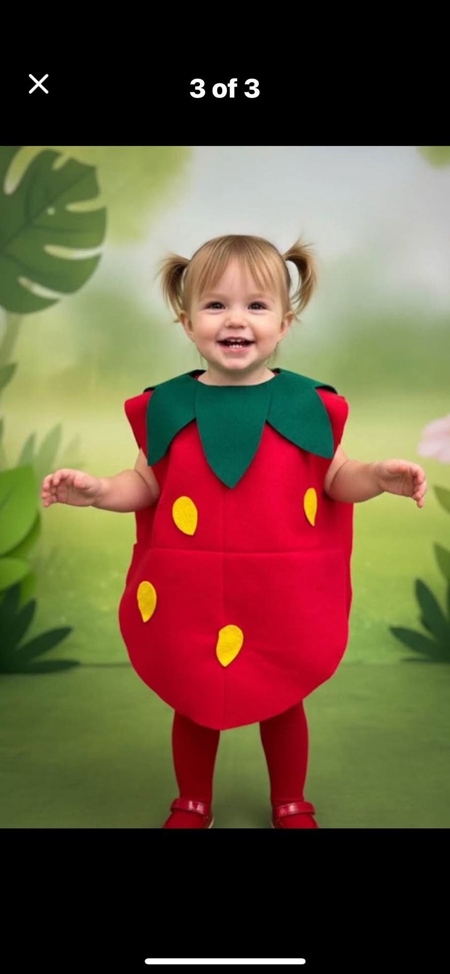 strawberry costume outfit kids fun handmade felt