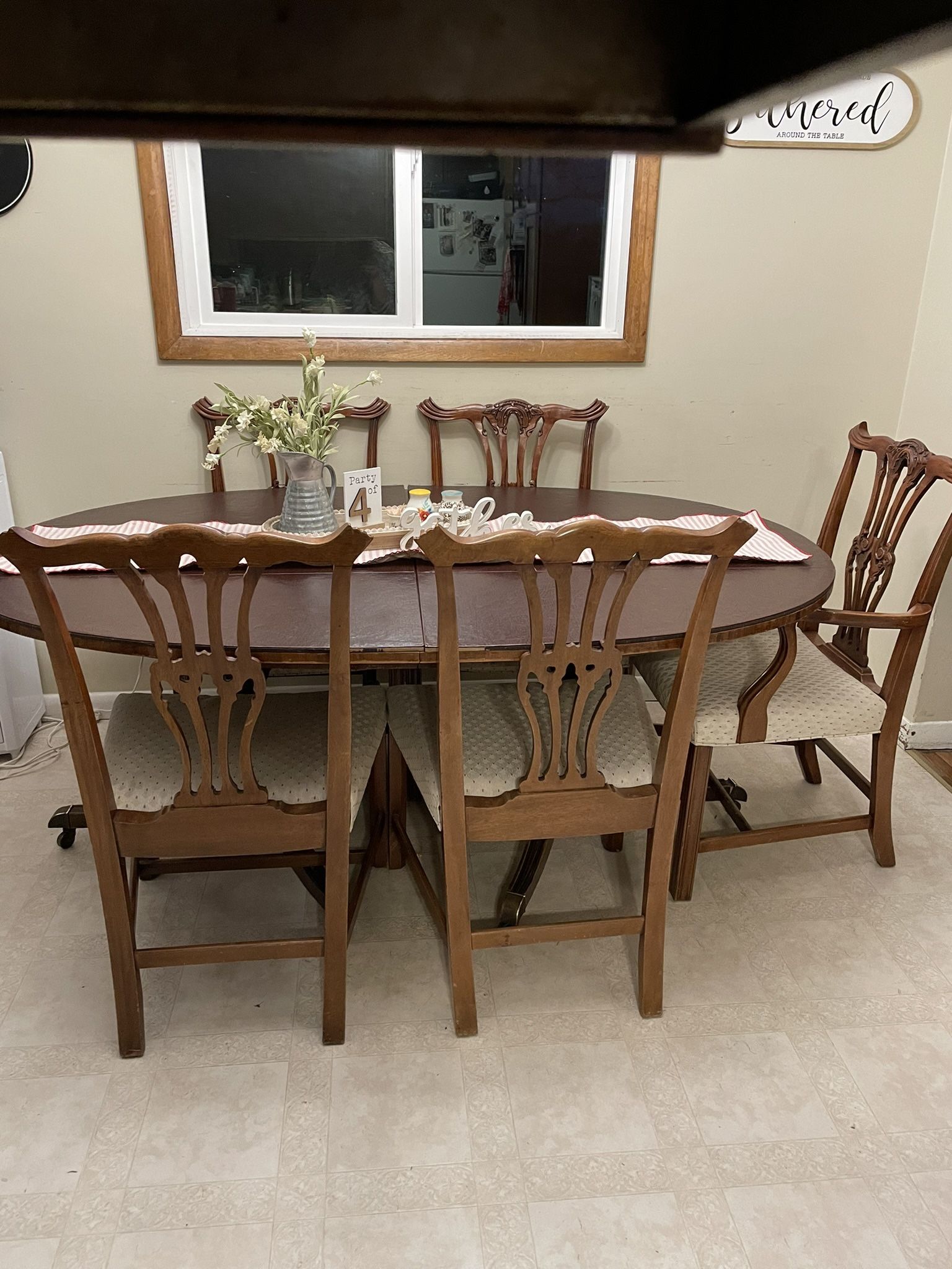 Dining Room Table And Matching Hutch