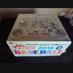 Topps Heritage Baseball Cards 2018 Retail Box  24 Packs