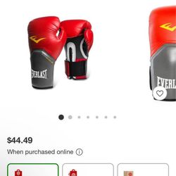 Everlast Pro Style Elite Gloves 14oz - Red